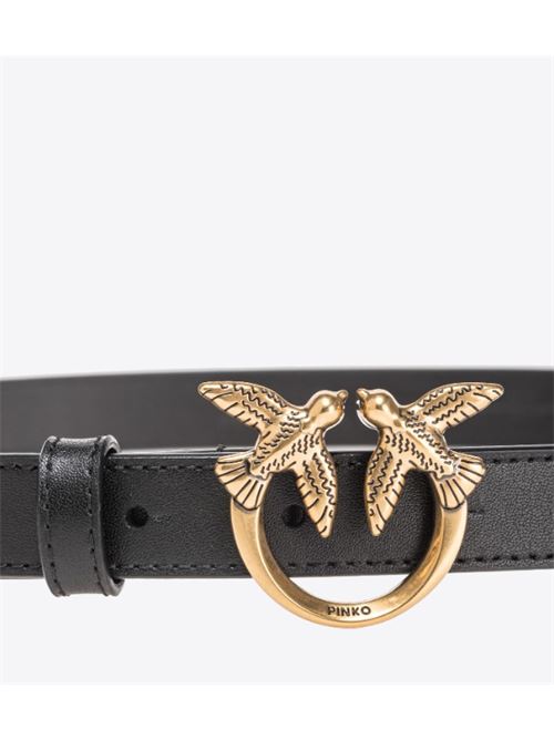 Love Birds Slim Leather Belt 2cm Pinko | 100143-A0F1.Z99Q